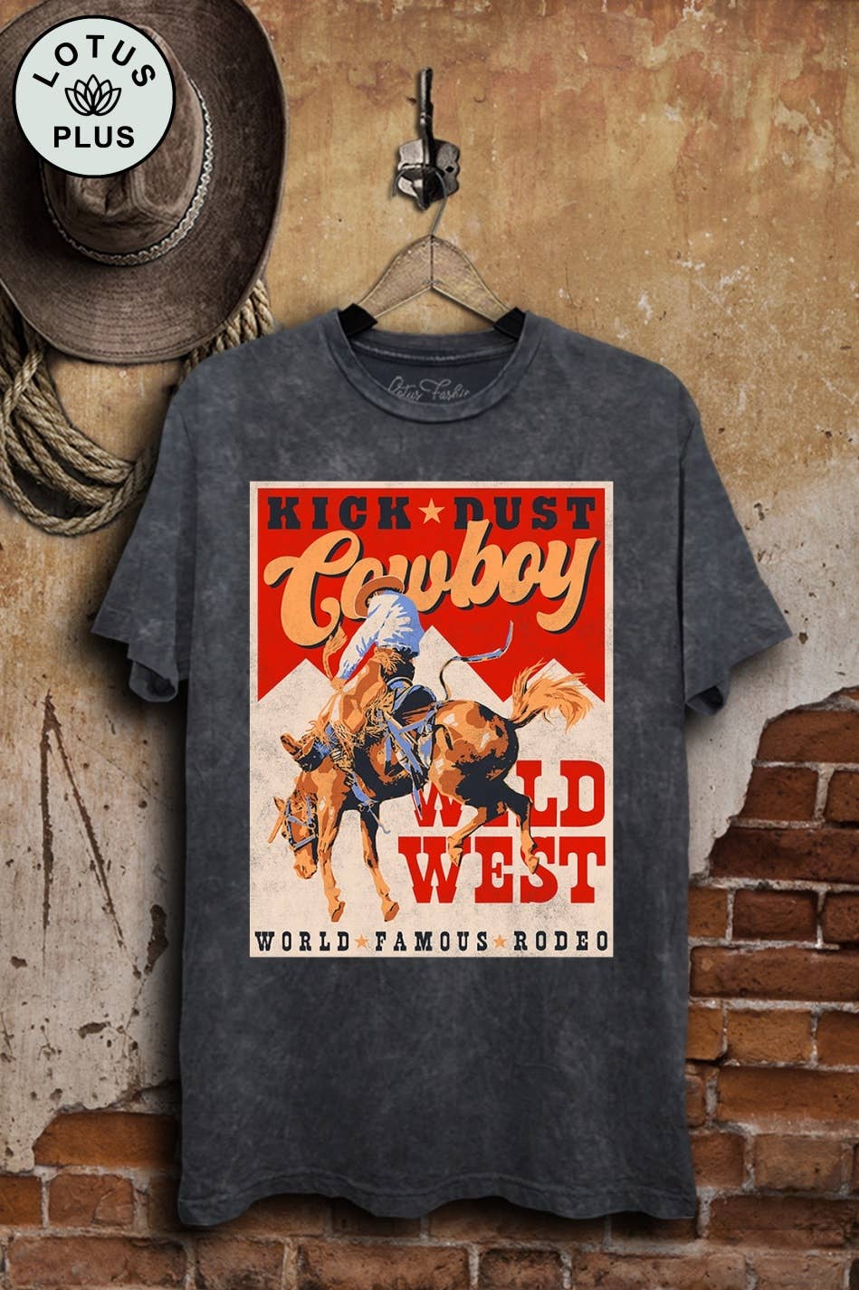 Kick Dust Cowboy Graphic Top - Adult & Kids T-Shirts, Sweatshirts & Hoodies apparel design preview 1