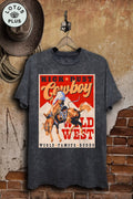 Kick Dust Cowboy Graphic Top - Adult & Kids T-Shirts, Sweatshirts & Hoodies apparel design preview 1