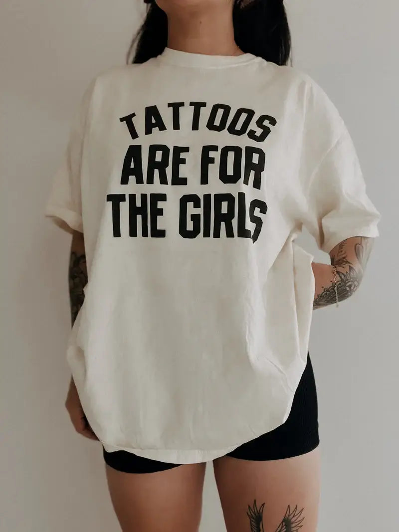 Tattoos Are For the Girls Graphic Ivory - Adult & Kids T-Shirts, Sweatshirts & Hoodies apparel design preview 1