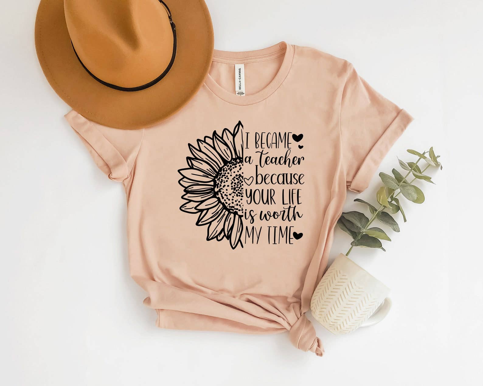 I Became A Teacher Your Life Is Worth My Time - Adult & Kids T-Shirts, Sweatshirts & Hoodies apparel design preview 1