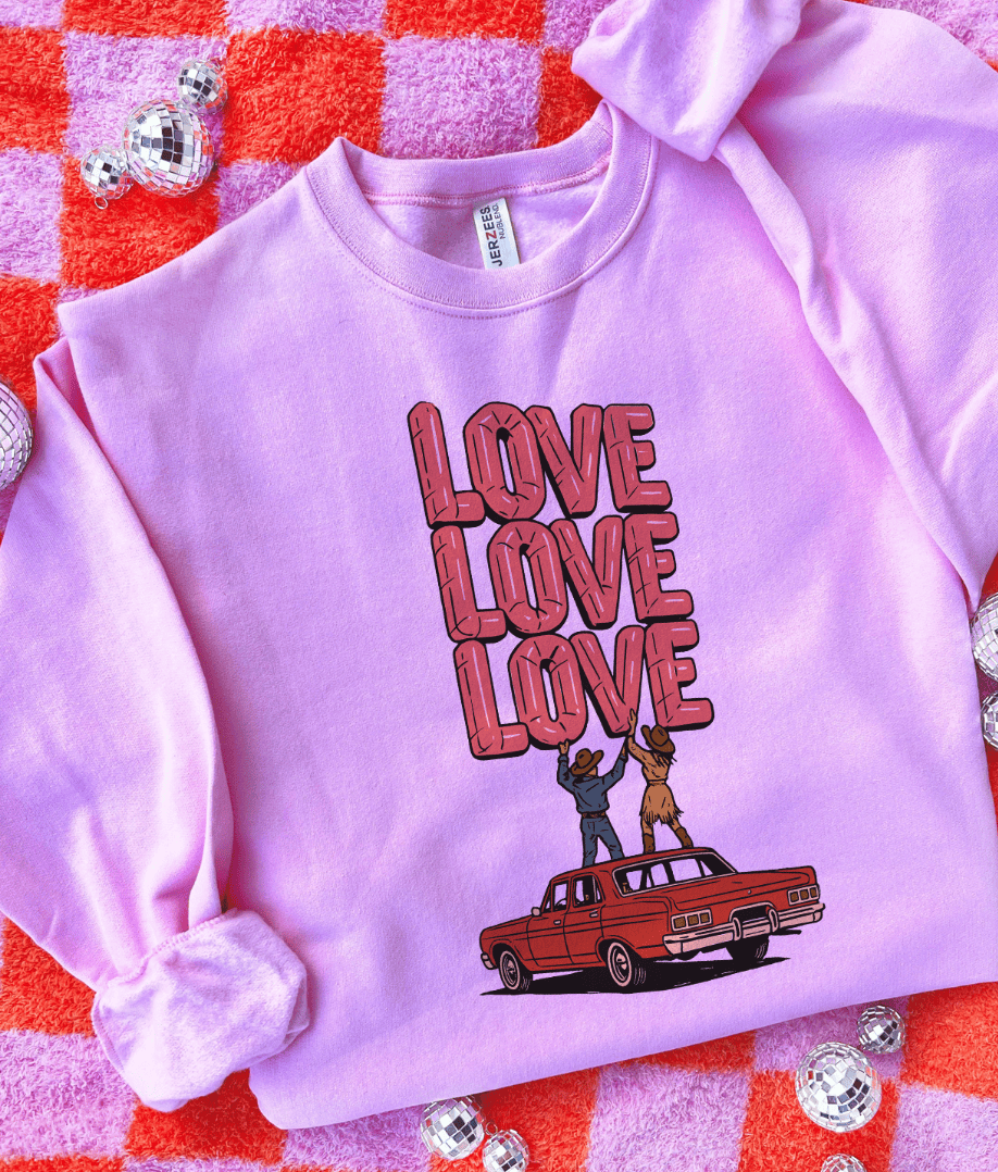 Cowboy Couple Love Multiple Color Options in or - Adult & Kids T-Shirts, Sweatshirts & Hoodies apparel design preview 1