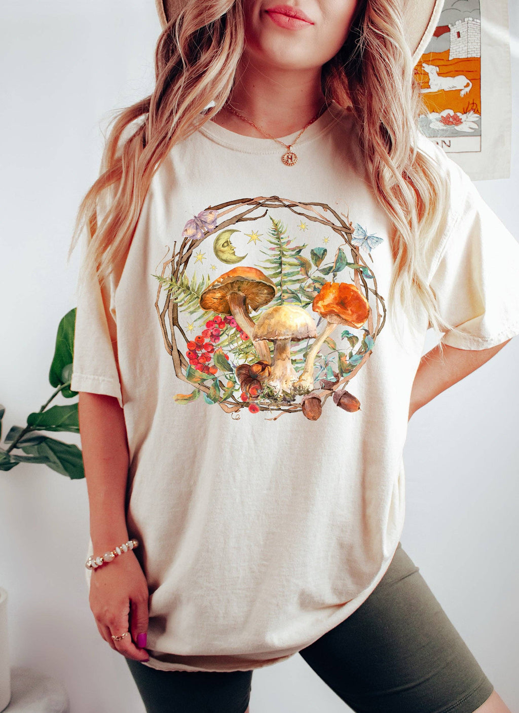 Mushrooms in A Bush Celestial - Adult & Kids T-Shirts, Sweatshirts & Hoodies apparel design preview 1