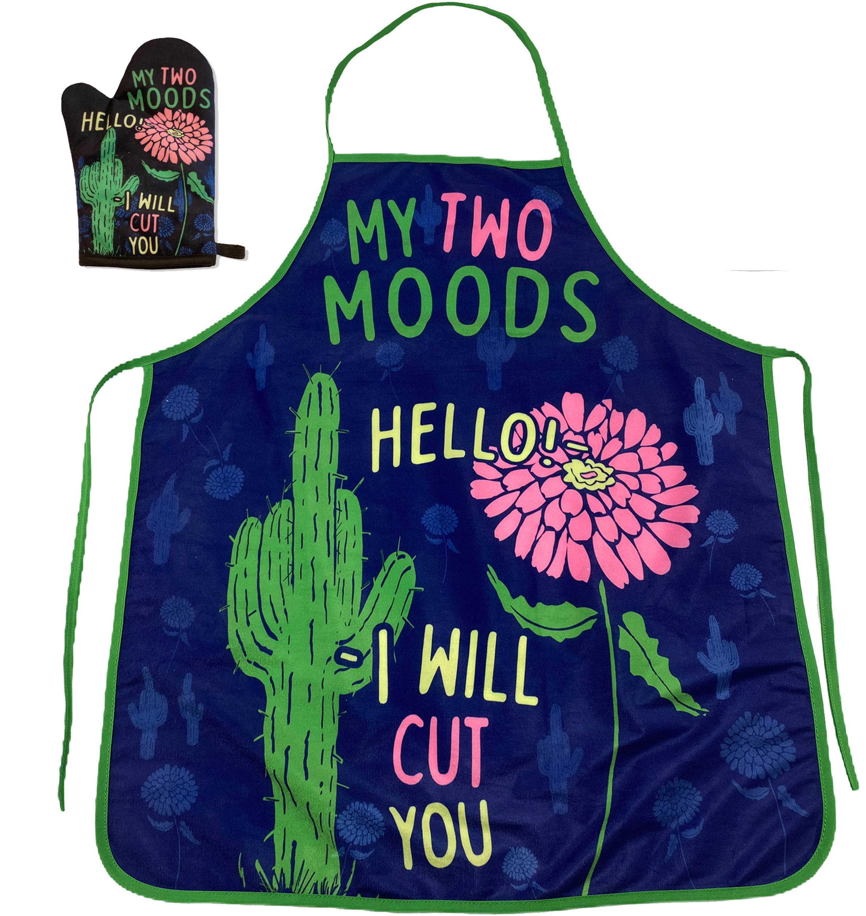 My Two Moods Hello I Will Cut You Oven Mitt Apron - Adult & Kids T-Shirts, Sweatshirts & Hoodies apparel design preview 1