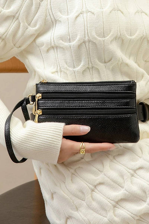 "....Vegan Leather Triple Zipper Wrist Wallet Clutch - Adult & Kids T-Shirts, Sweatshirts & Hoodies apparel design preview 1