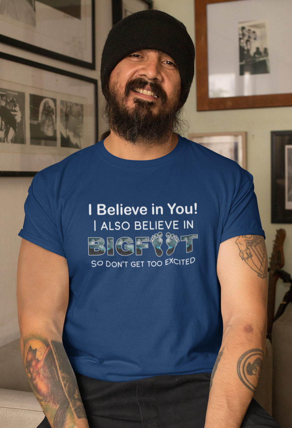 I Believe in You Bigfoot - Adult & Kids T-Shirts, Sweatshirts & Hoodies apparel design preview 1