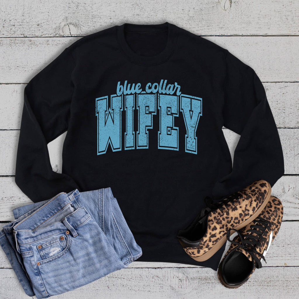 Blue Collar Wifey - Adult & Kids T-Shirts, Sweatshirts & Hoodies apparel design preview 1