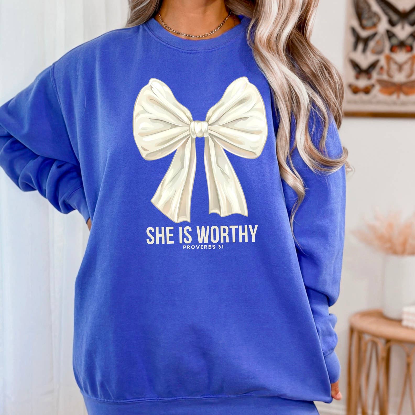 She Is Worthy Christian Apparel Proverbs - Adult & Kids T-Shirts, Sweatshirts & Hoodies apparel design preview 1
