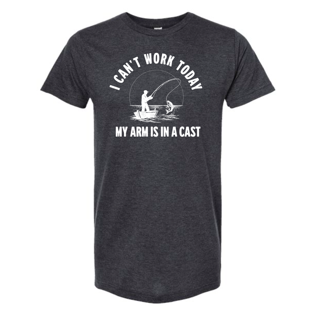 I Can't Work Today My Arm Is in A Cast Fishing - Adult & Kids T-Shirts, Sweatshirts & Hoodies apparel design preview 1