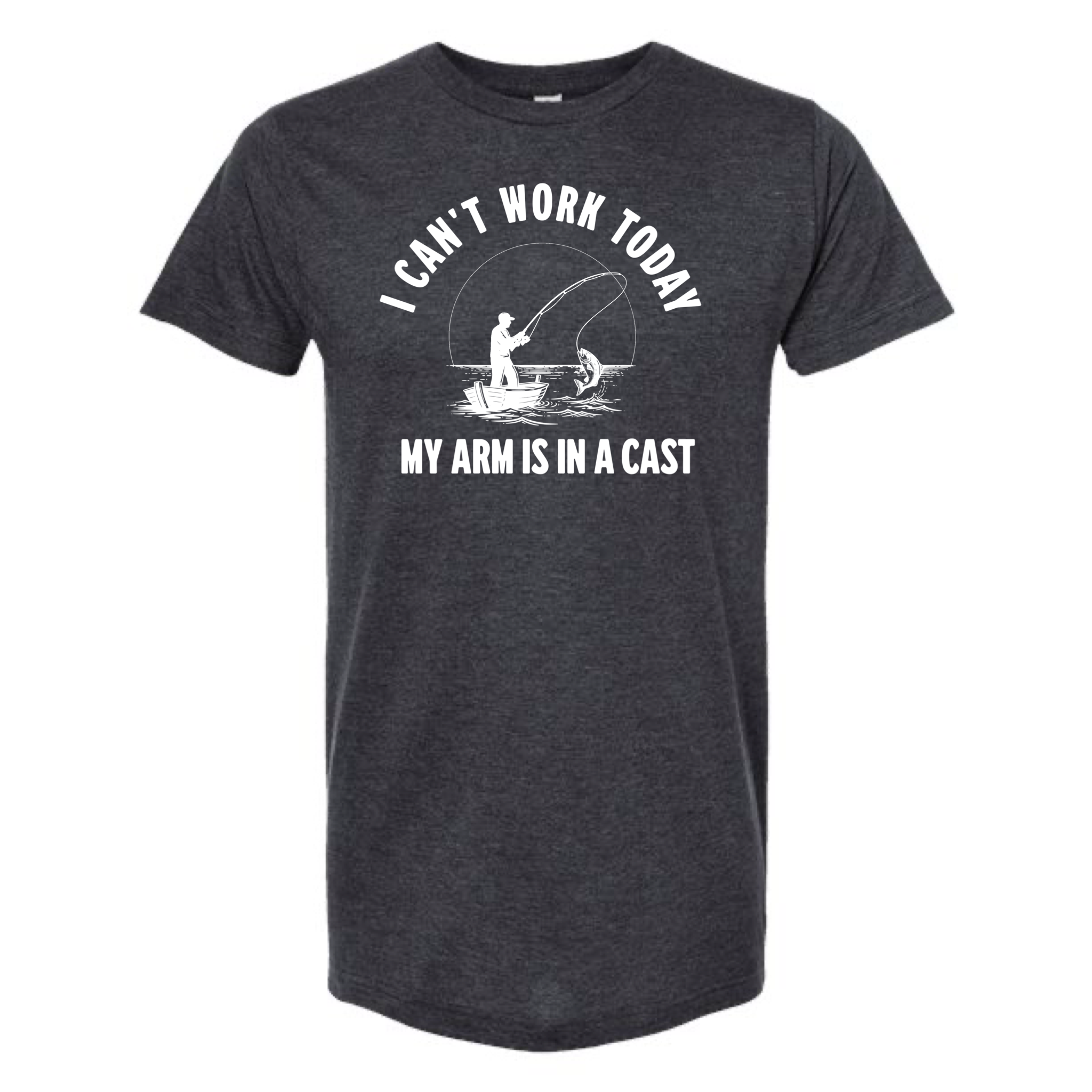 I Can't Work Today My Arm Is in A Cast Fishing - Adult & Kids T-Shirts, Sweatshirts & Hoodies apparel design preview 1