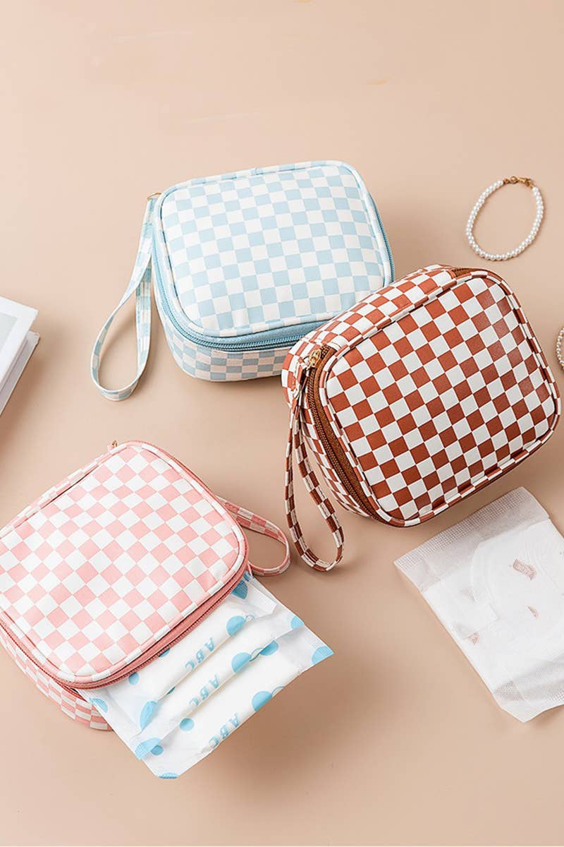 ..SI-26551 Checkered Cosmetic Makeup Travel Case - Adult & Kids T-Shirts, Sweatshirts & Hoodies apparel design preview 1