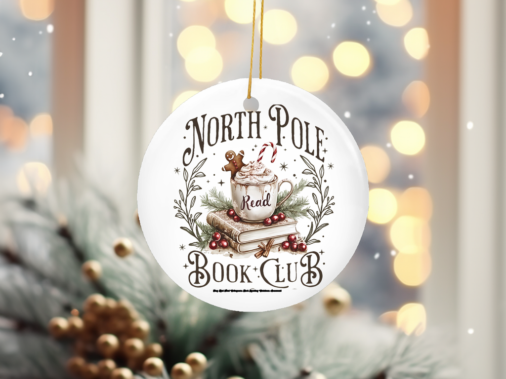 North Pole Book Clue Reading Christmas Ornament - Adult & Kids T-Shirts, Sweatshirts & Hoodies apparel design preview 1