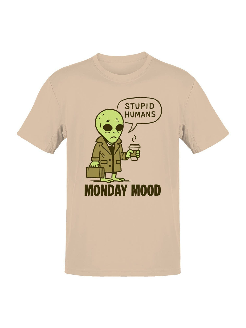 Alien's Monday Mood Humor Design Men's - Adult & Kids T-Shirts, Sweatshirts & Hoodies apparel design preview 1