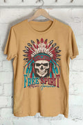 Free Spirit Native American Skull Graphic - Adult & Kids T-Shirts, Sweatshirts & Hoodies apparel design preview 1
