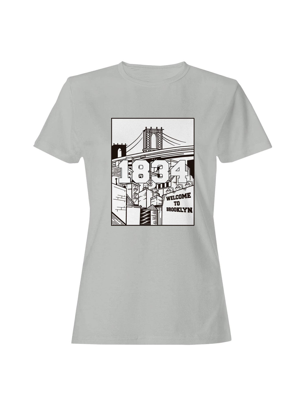 Brooklyn 1834 Wall Print Women's - Adult & Kids T-Shirts, Sweatshirts & Hoodies apparel design preview 1