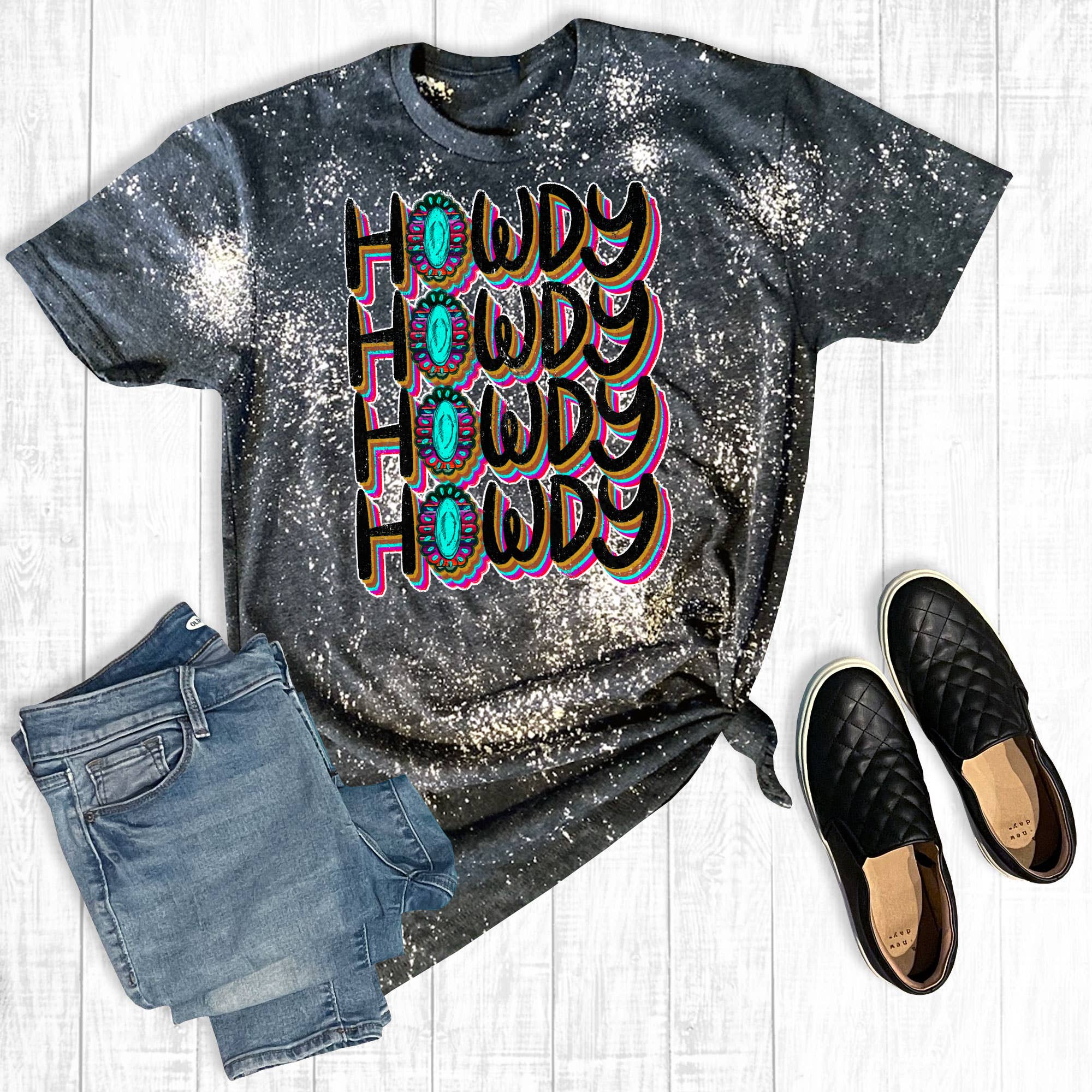 Distressed Howdy - Adult & Kids T-Shirts, Sweatshirts & Hoodies apparel design preview 1