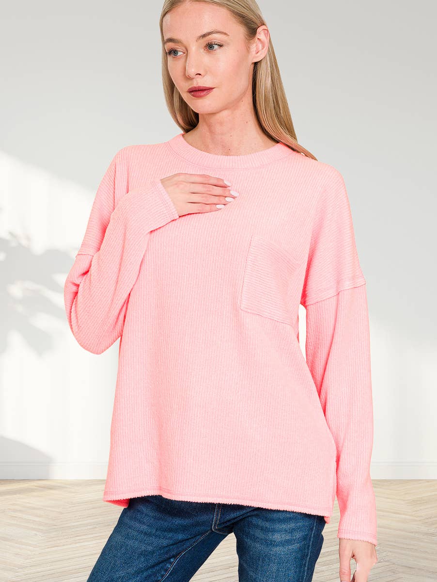 1014 Ribbed Brushed Melange Hacci Sweater with A - Adult & Kids T-Shirts, Sweatshirts & Hoodies apparel design preview 1