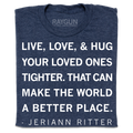 Live Love and Hug - Adult & Kids T-Shirts, Sweatshirts & Hoodies apparel design preview 1