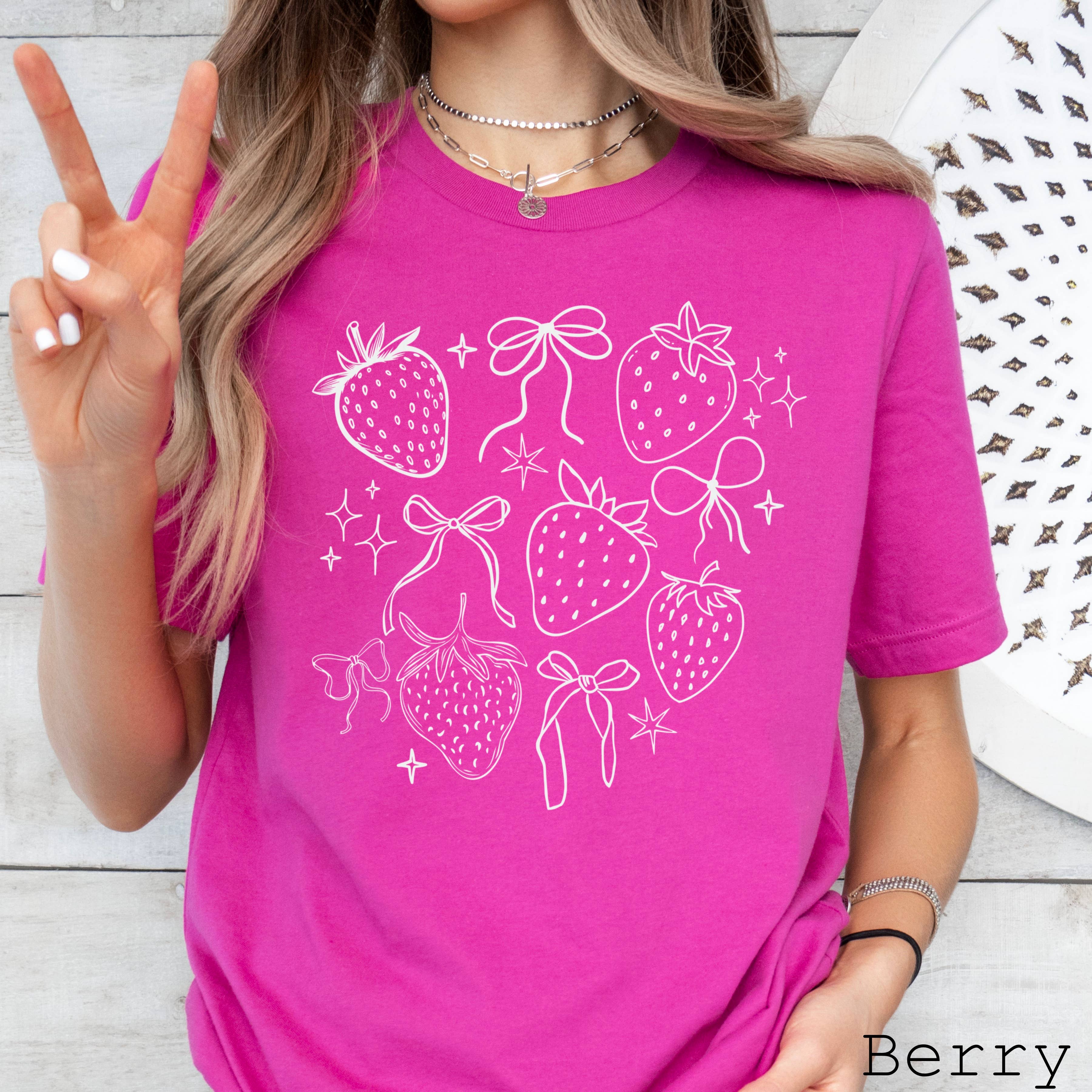Strawberry Graphic Summer 2025 Bella Canvas - Adult & Kids T-Shirts, Sweatshirts & Hoodies apparel design preview 1