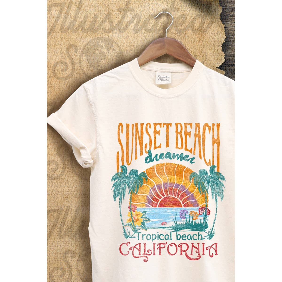 Sunset Beach Vintage Graphic - Adult & Kids T-Shirts, Sweatshirts & Hoodies apparel design preview 1