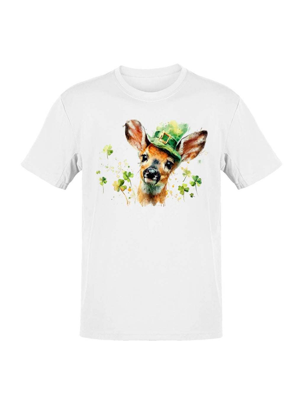 St. Patrick's Day Festive Deer Shamrock Hat Men's - Adult & Kids T-Shirts, Sweatshirts & Hoodies apparel design preview 1