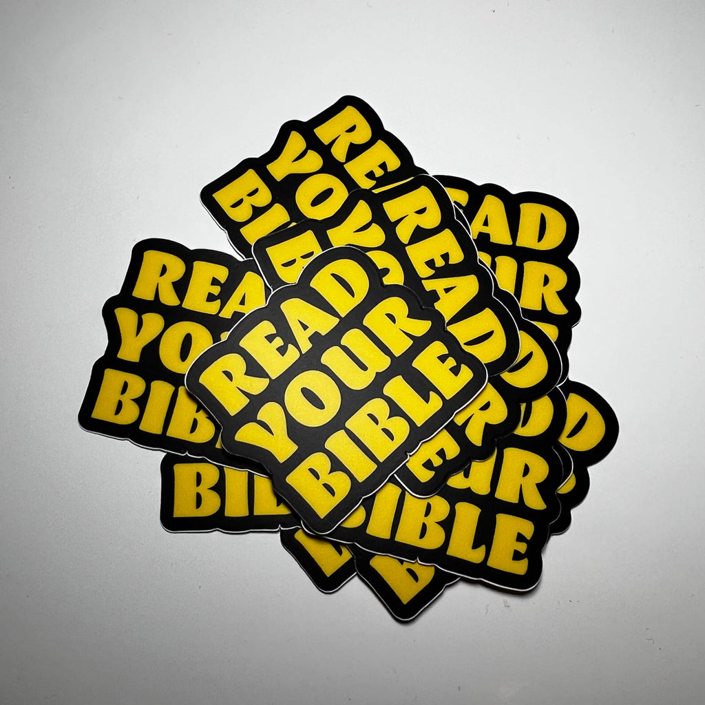 Read Your Bible Stickers Small - Adult & Kids T-Shirts, Sweatshirts & Hoodies apparel design preview 1