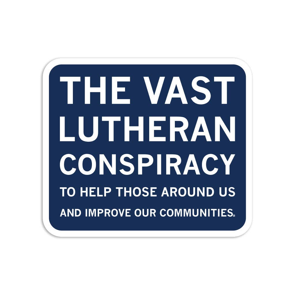 Vast Lutheran Conspiracy Sticker - Adult & Kids T-Shirts, Sweatshirts & Hoodies apparel design preview 1
