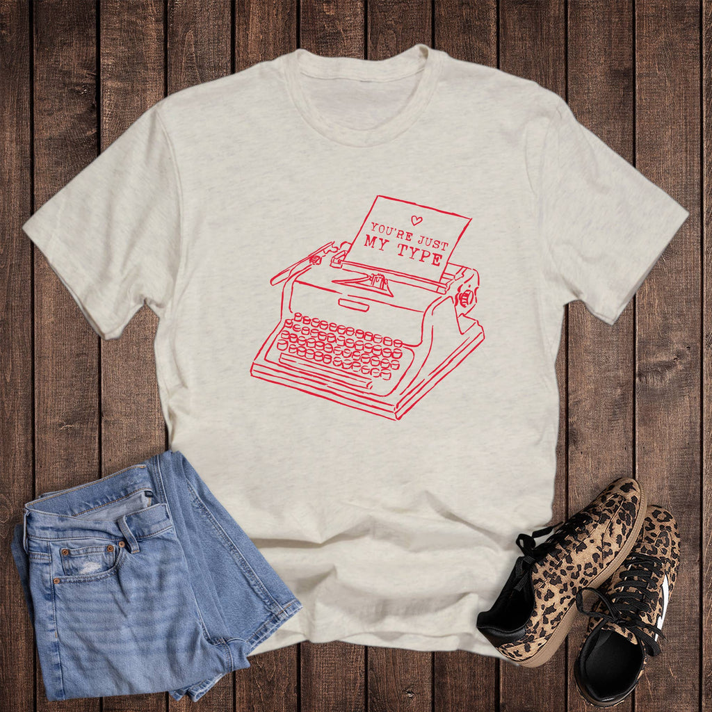 Valentine Book You're Just My Type Graphic - Adult & Kids T-Shirts, Sweatshirts & Hoodies apparel design preview 1
