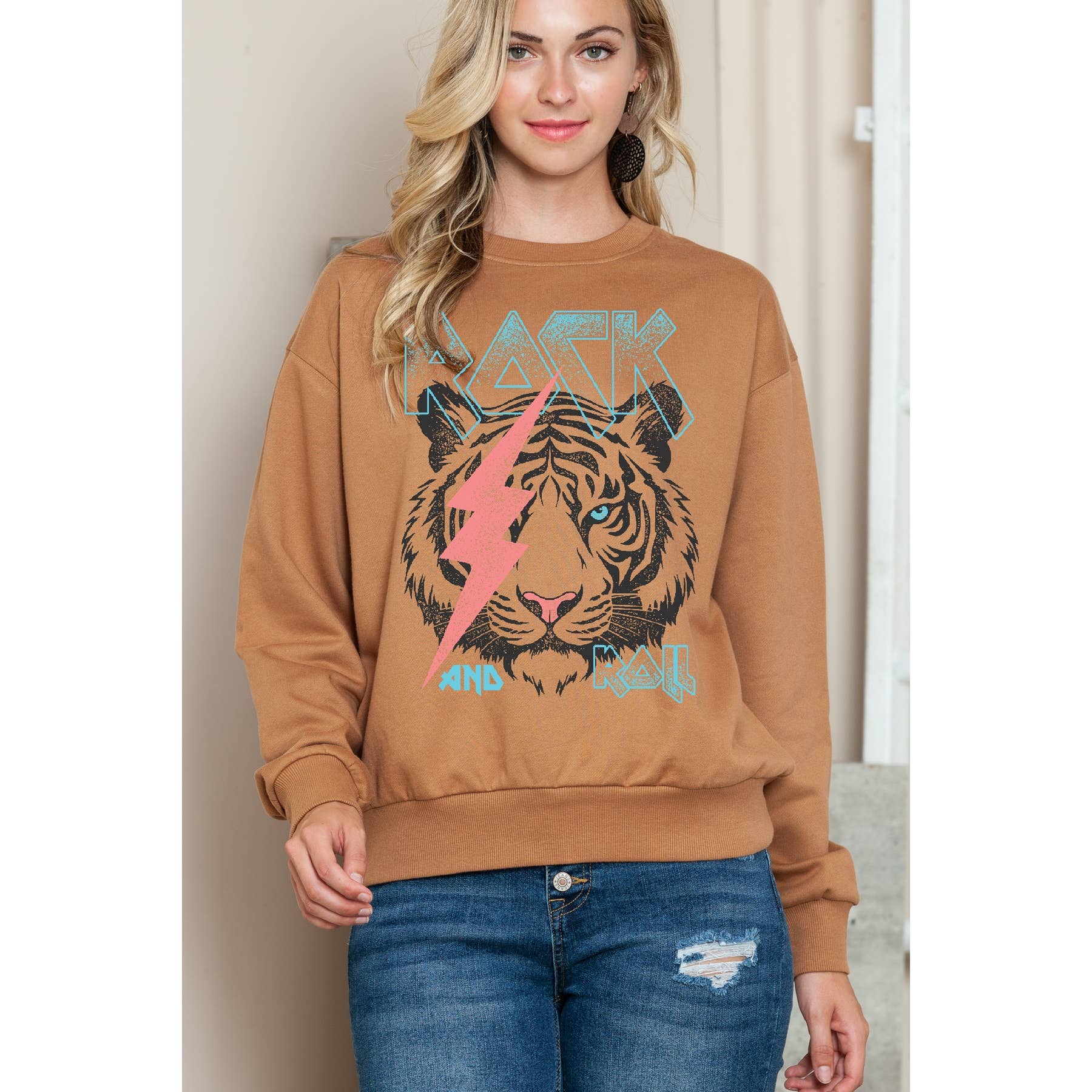 Rock and Roll Crewneck - Adult & Kids T-Shirts, Sweatshirts & Hoodies apparel design preview 1