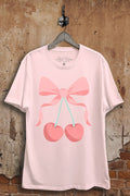 Cherry Ribbon Graphic Top - Adult & Kids T-Shirts, Sweatshirts & Hoodies apparel design preview 1