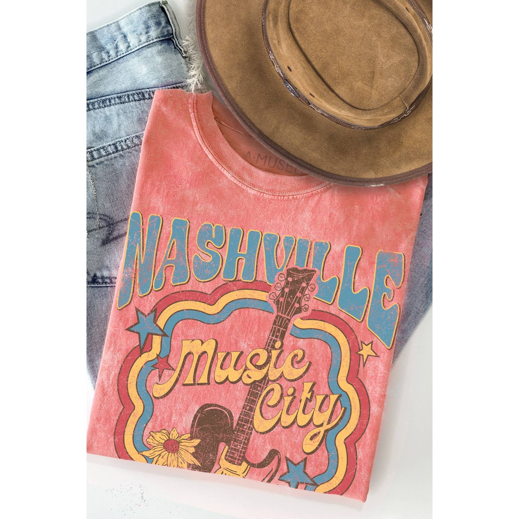 Nashville Women's Vintage Mineral Wash - Adult & Kids T-Shirts, Sweatshirts & Hoodies apparel design preview 1