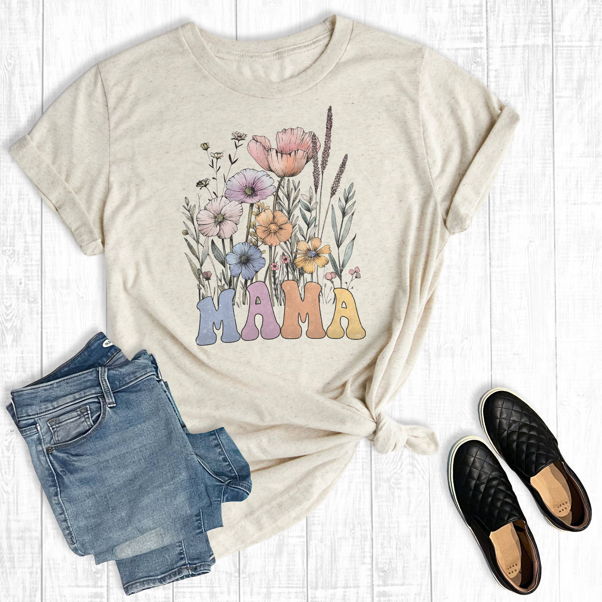 Mother's Day Wildflower Mama Graphic - Adult & Kids T-Shirts, Sweatshirts & Hoodies apparel design preview 1