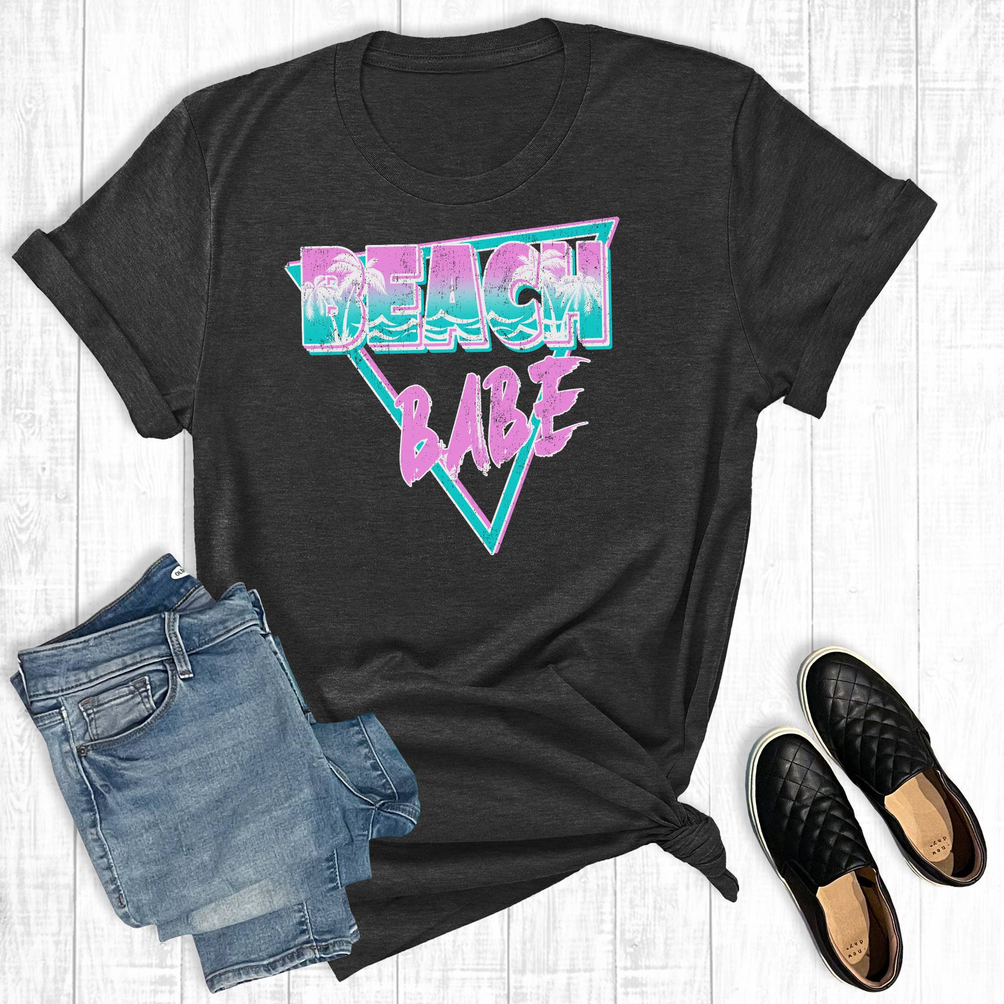 Summer Retro Beach Babe Graphic - Adult & Kids T-Shirts, Sweatshirts & Hoodies apparel design preview 1