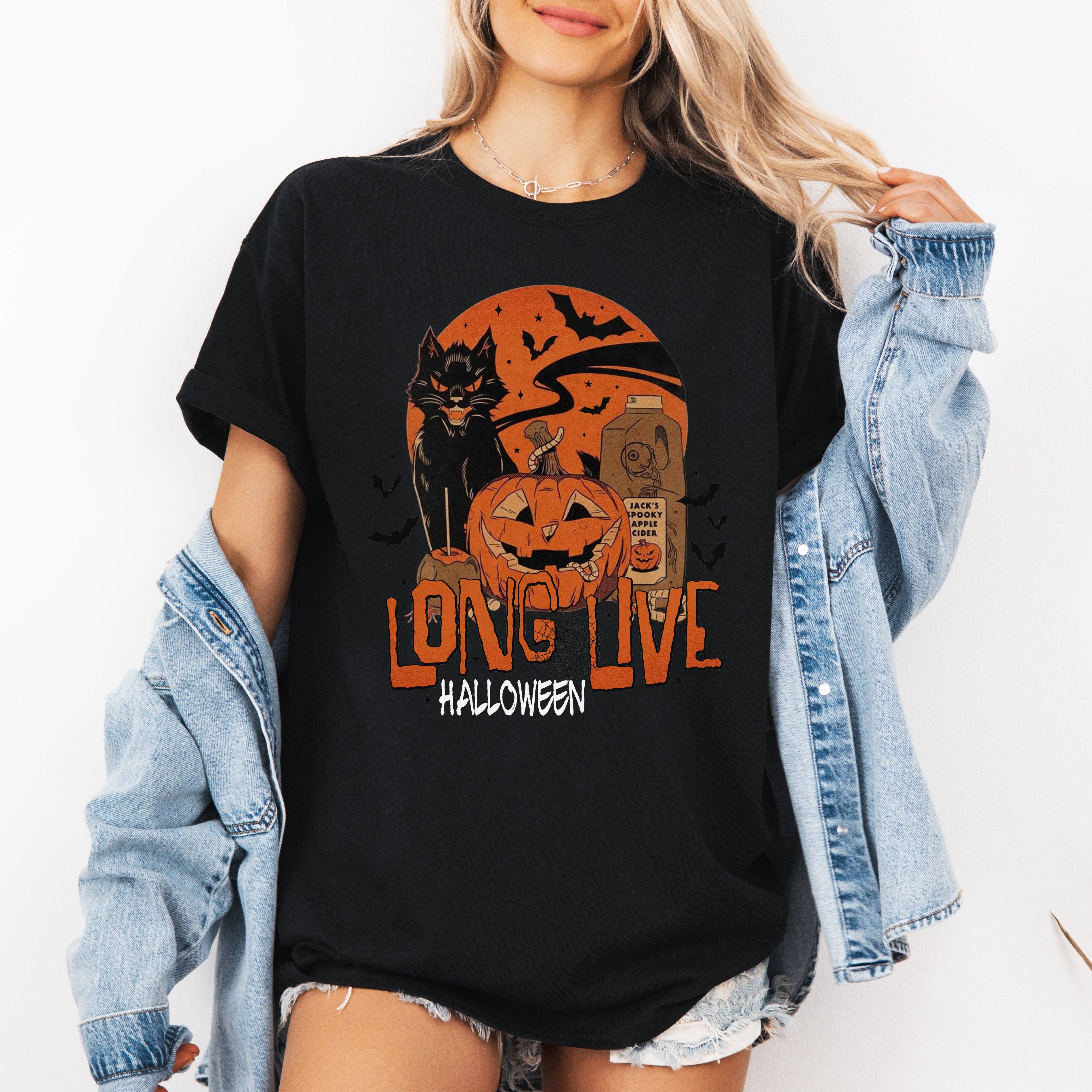 Long Live Halloween, Retro, Classic, Vintage, - Adult & Kids T-Shirts, Sweatshirts & Hoodies apparel design preview 1