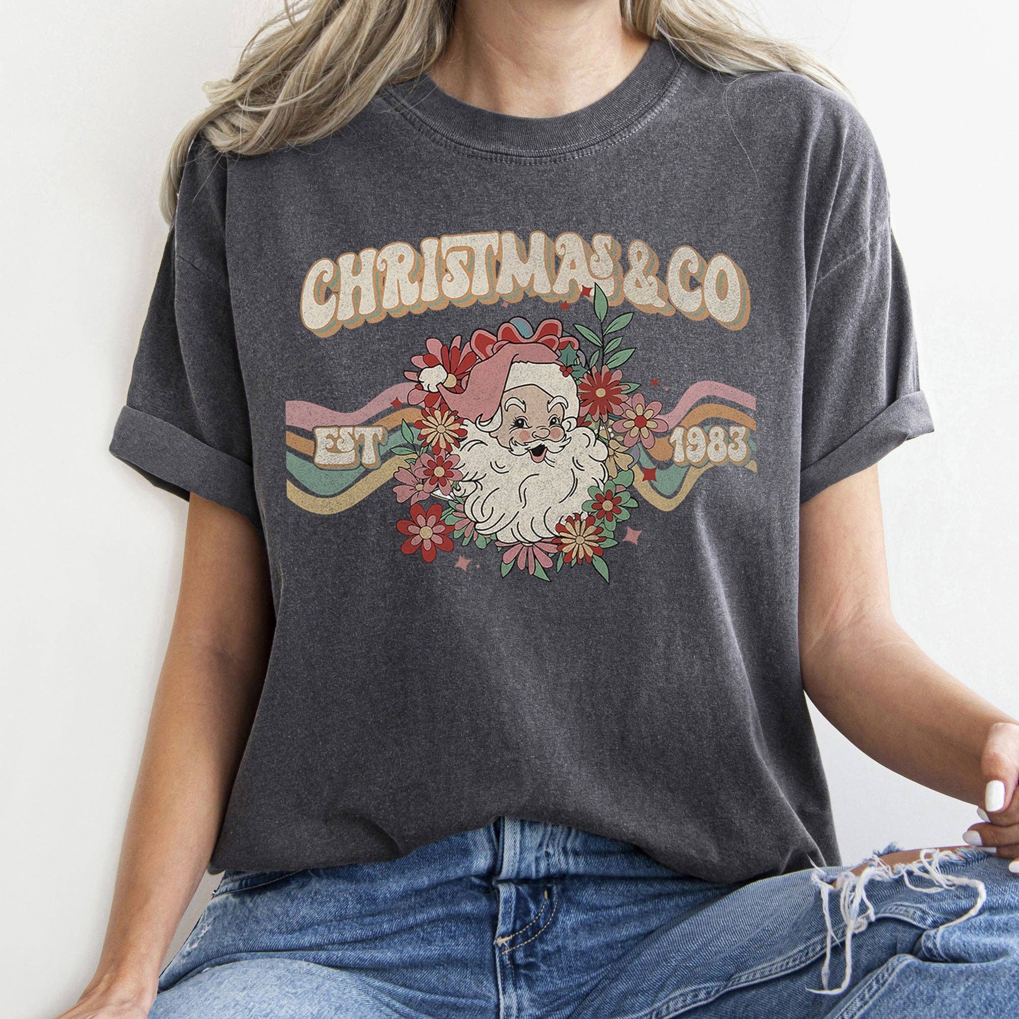 Christmas and Co, Santa, Retro, Vintage - Adult & Kids T-Shirts, Sweatshirts & Hoodies apparel design preview 1
