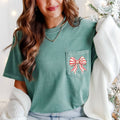 Christmas Cake, Ribbon, Bow, Pocket - Adult & Kids T-Shirts, Sweatshirts & Hoodies apparel design preview 1
