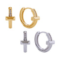14k Gold Dipped T1 Pave Cz Hoop Huggie Earrings - Adult & Kids T-Shirts, Sweatshirts & Hoodies apparel design preview 1