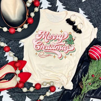 Merry Christmas Retro Soft Cream Everyday - Adult & Kids T-Shirts, Sweatshirts & Hoodies apparel design preview 1