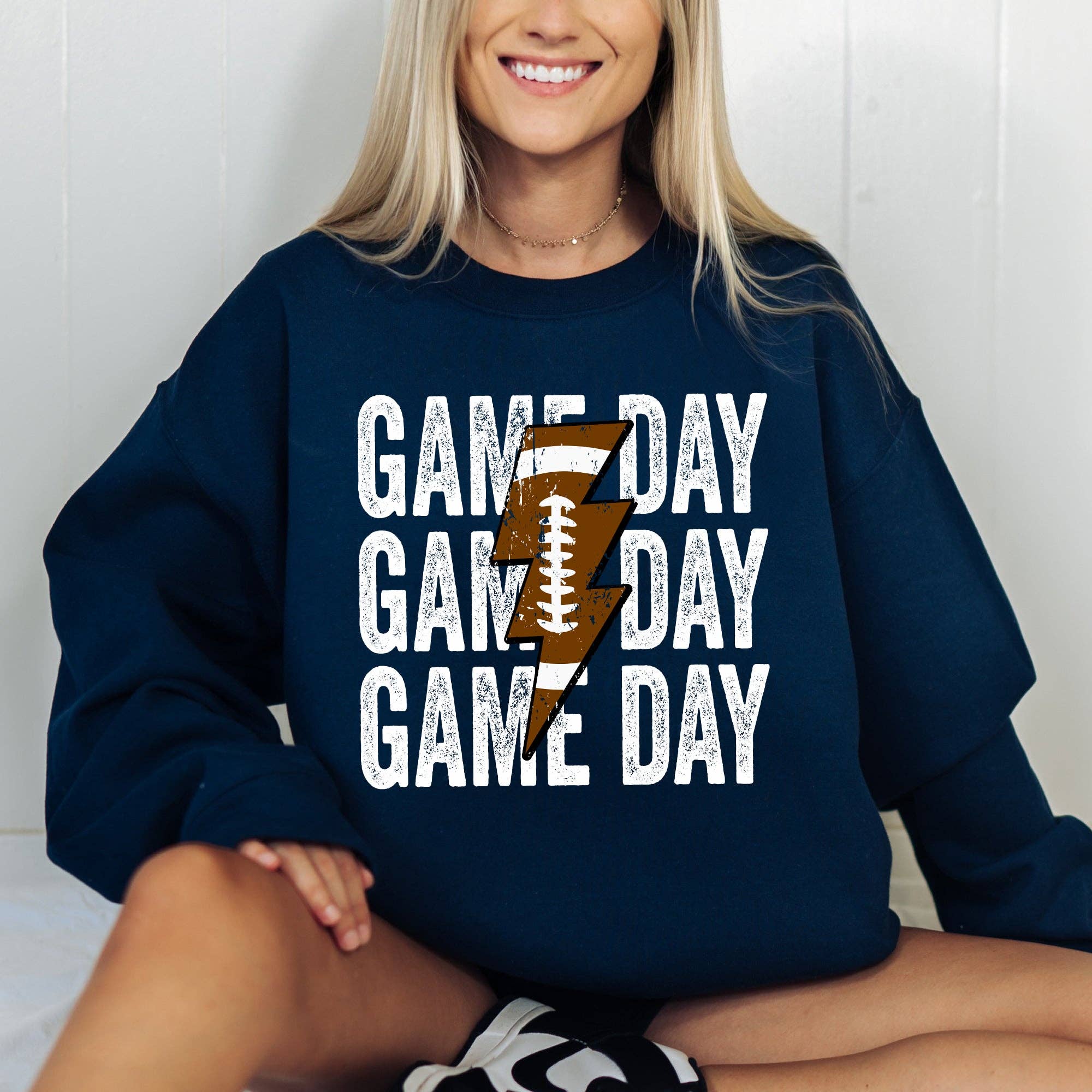 Game Day, Lightening Bolt Football Tailgate Party - Adult & Kids T-Shirts, Sweatshirts & Hoodies apparel design preview 1