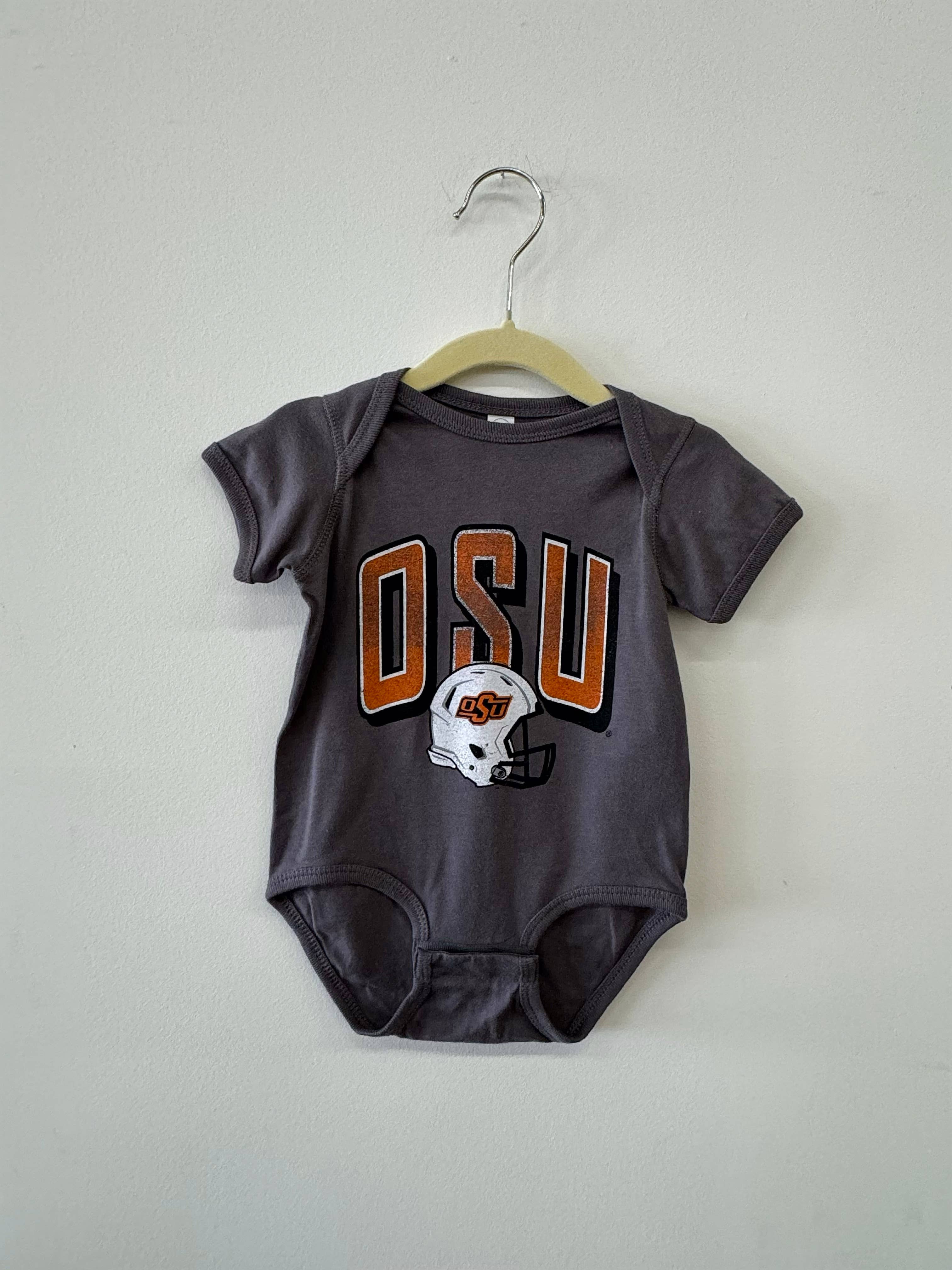 Childrens Oklahoma State Cowboys Helmet Fade Charcoal - Adult & Kids T-Shirts, Sweatshirts & Hoodies apparel design preview 1