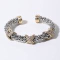 3 Cz Pave with X Accents Textured Cuff Bracelet - Adult & Kids T-Shirts, Sweatshirts & Hoodies apparel design preview 1