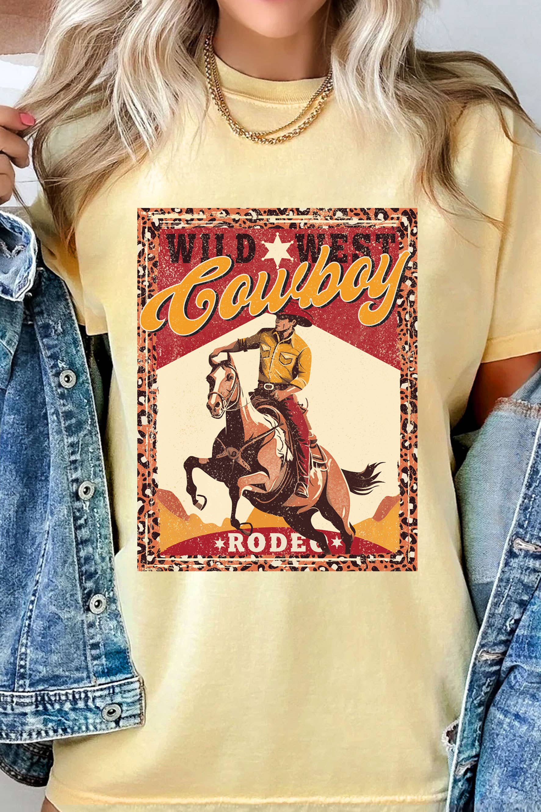 Wild West Rodeo Cowboy Graphic - Adult & Kids T-Shirts, Sweatshirts & Hoodies apparel design preview 1
