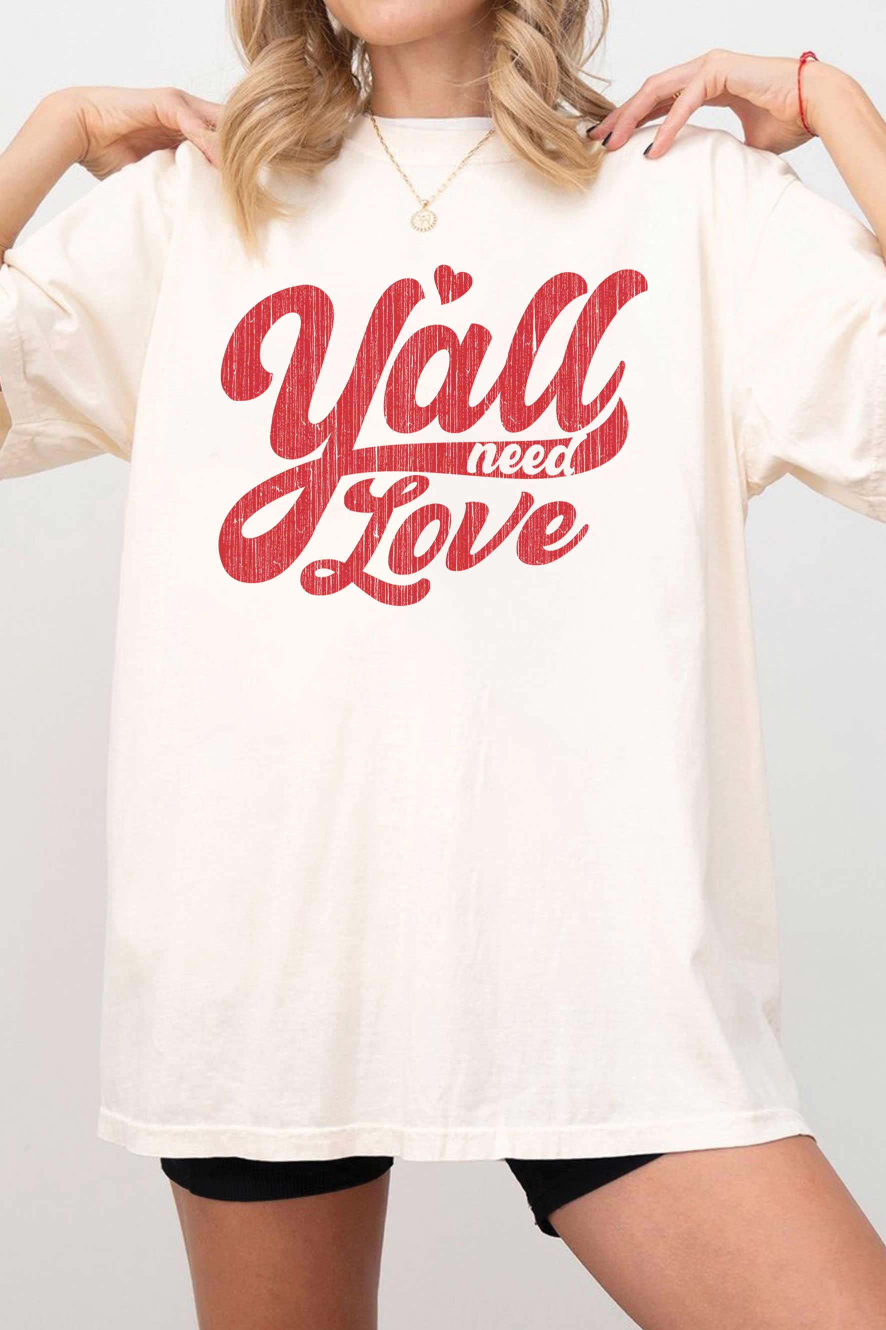Yall Need Love Oversize Graphic - Adult & Kids T-Shirts, Sweatshirts & Hoodies apparel design preview 1