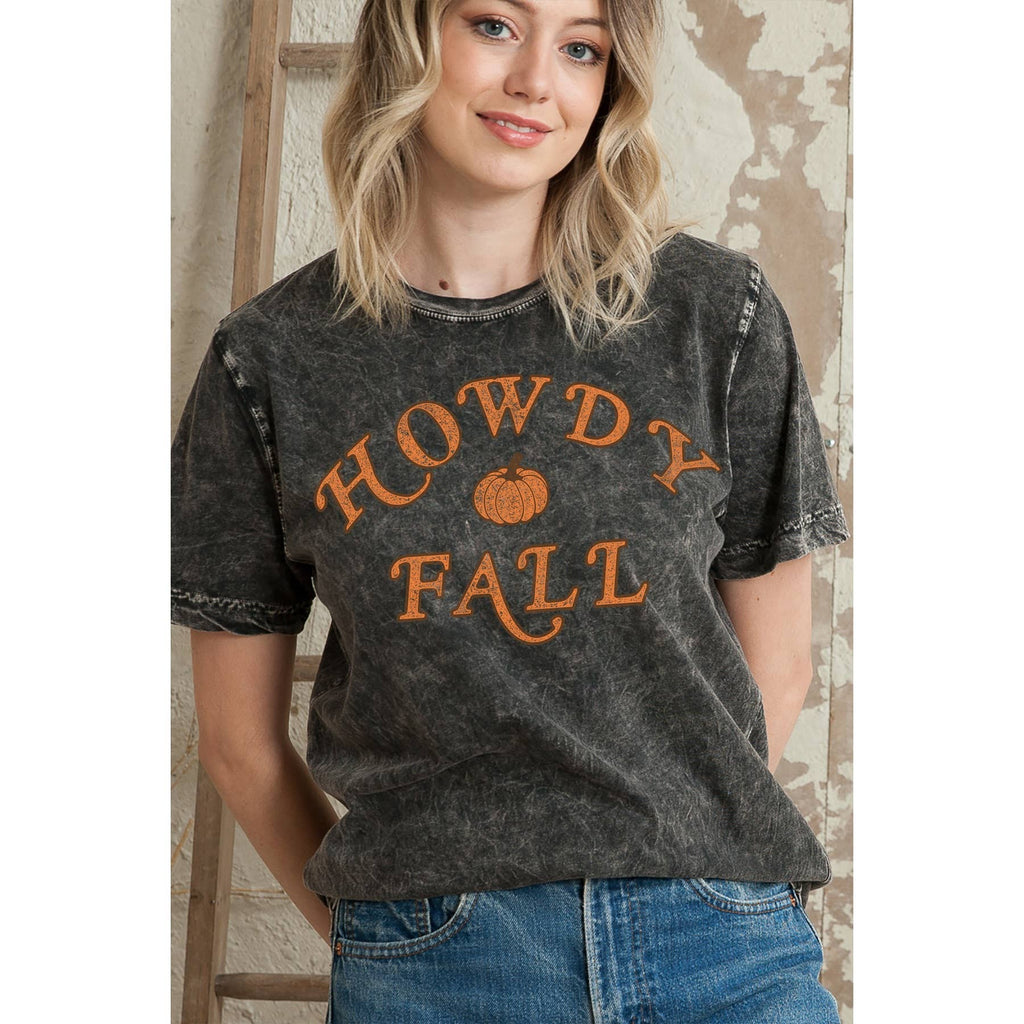 Howdy Fall Mineral Wash - Adult & Kids T-Shirts, Sweatshirts & Hoodies apparel design preview 1