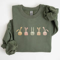 Cute Rabbits in A Row, Easter Bunny - Adult & Kids T-Shirts, Sweatshirts & Hoodies apparel design preview 1