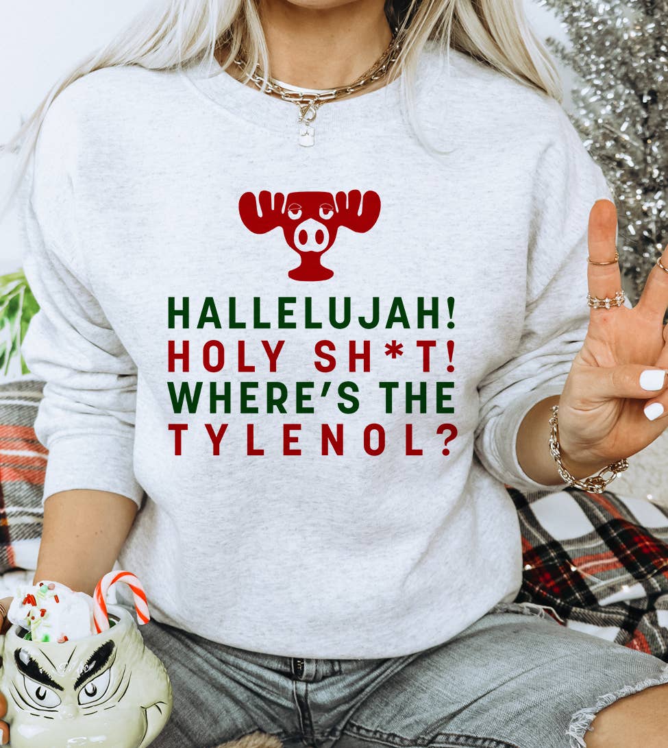 Hallelulah Holy Sh*T Christmas Vacation - Adult & Kids T-Shirts, Sweatshirts & Hoodies apparel design preview 1
