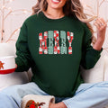 Merry, Varsity Santa, Checkered, Christmas - Adult & Kids T-Shirts, Sweatshirts & Hoodies apparel design preview 1