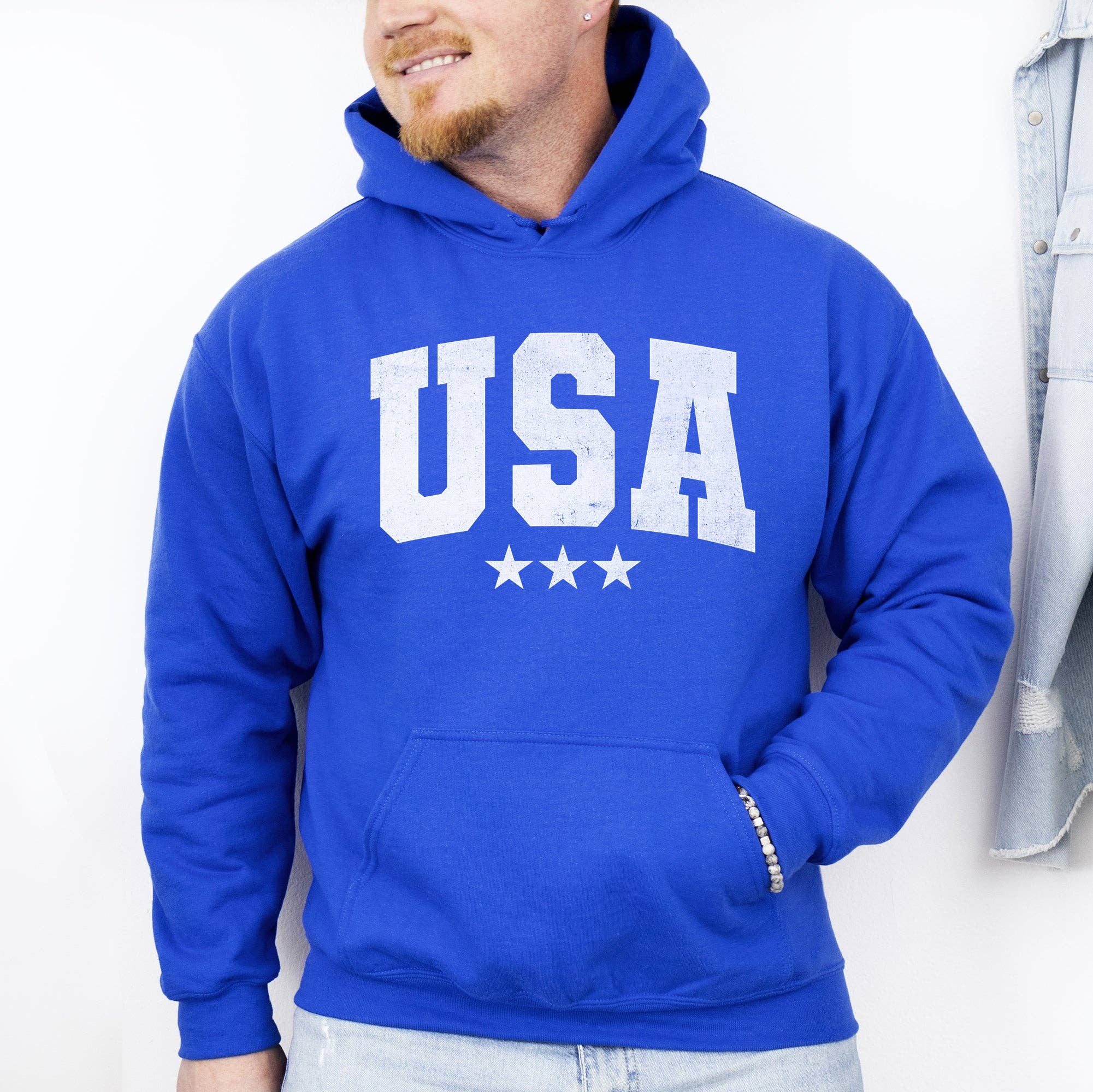 USA, Stars, Retro, Patriotic, America 4th of July - Adult & Kids T-Shirts, Sweatshirts & Hoodies apparel design preview 1