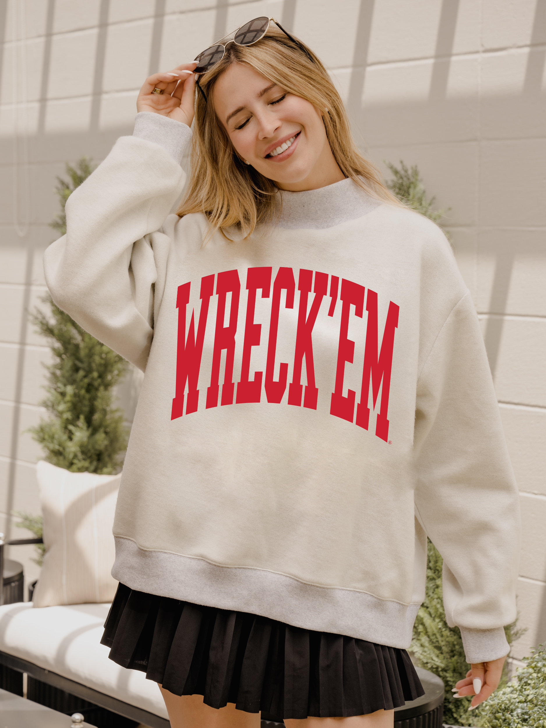 Texas Tech Tall Boy Gray Reversible Mock Neck - Adult & Kids T-Shirts, Sweatshirts & Hoodies apparel design preview 1