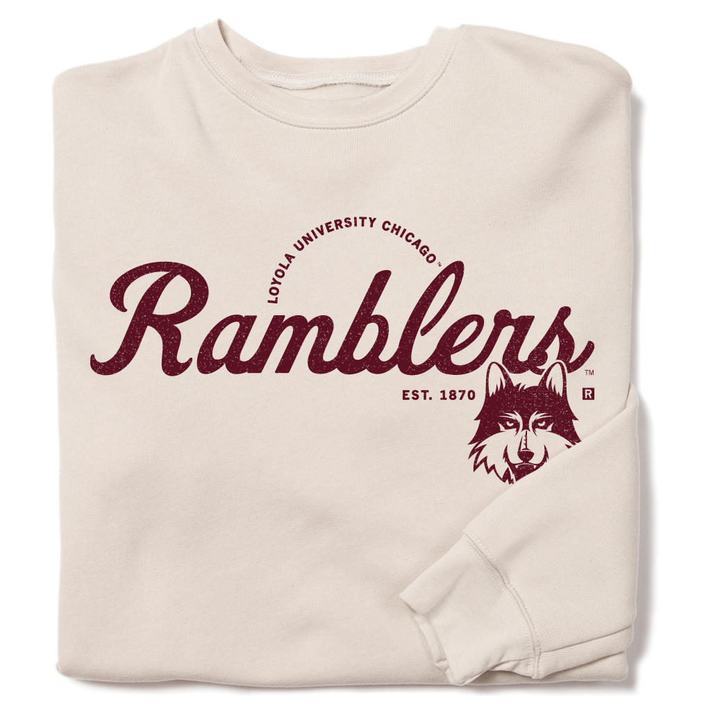 Ramblers Script Logo Crew - Adult & Kids T-Shirts, Sweatshirts & Hoodies apparel design preview 1