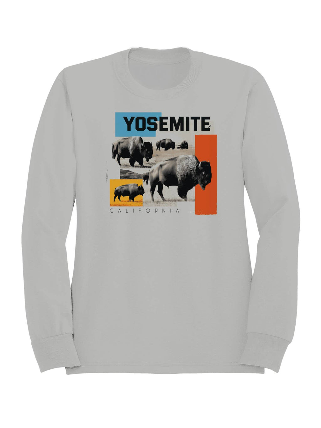 Yosemite Bison Landscape Art Women's - Adult & Kids T-Shirts, Sweatshirts & Hoodies apparel design preview 1